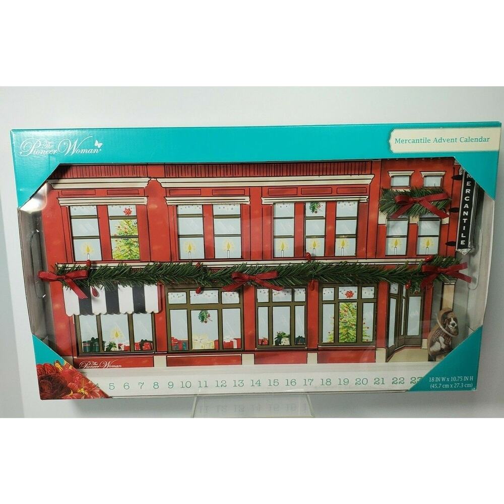 Pioneer Woman Holiday Mercantile Store Front Advent Calendar Charlie Figurine